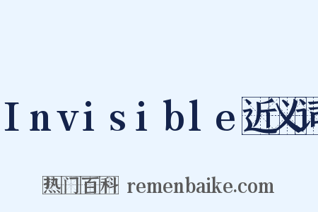 Invisible近义词是什么意思的图片